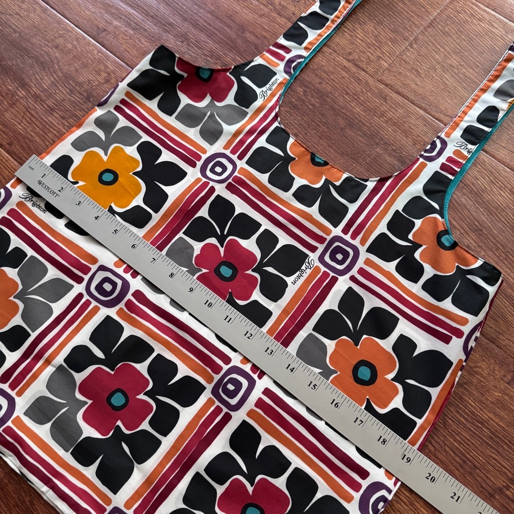 Brighton Bag Multicolor Floral Fabric Reusable Foldable Bag NWOT - Picture 4 of 6